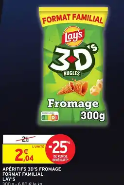 Intermarché Express Lay's 3D's Fromage offre