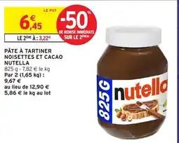 Intermarché Hyper Nutella Pâte à tartiner noisettes et cacao offre