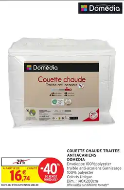 Intermarché Hyper Domédia Couette chaude offre