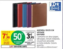 Intermarché Hyper Oxford Agenda 10x15 cm offre