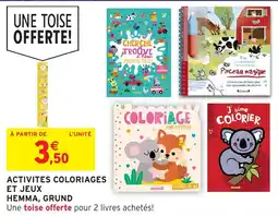 Intermarché Hyper HEMMA Grund Activités coloriages et jeux offre