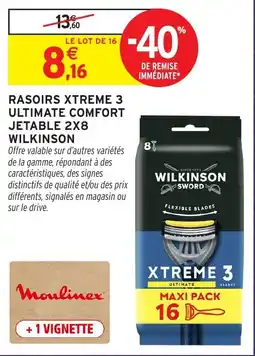 Intermarché Hyper WILKINSON RASOIRS XTREME 3 offre