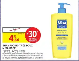 Intermarché Hyper Mixa bébé Shampooing très doux offre