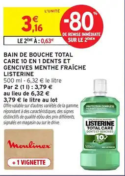 Intermarché Hyper LISTERINE Bain de bouche Total Care offre