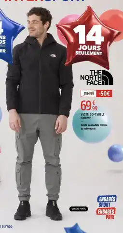 Intersport The north face veste softshell homme offre