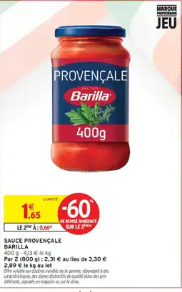 Intermarché Barilla Sauce Provençale offre