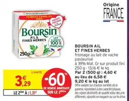 Intermarché Boursin Ail & Fines Herbes offre