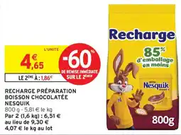 Intermarché Nesquik Recharge Préparation Boisson Chocolatée offre