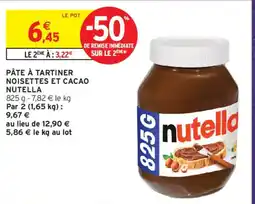 Intermarché Nutella Pâte à tartiner noisettes et cacao offre