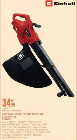 Intermarché Einhell Aspirateur souffleur broyeur électrique offre