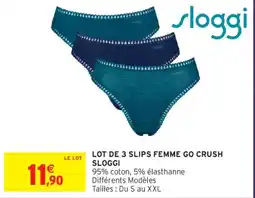 Intermarché SLOGGI SLIPS FEMME GO CRUSH offre