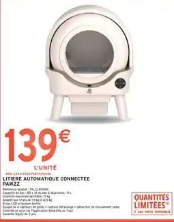Intermarché PAWZZ Litière automatique connectée offre