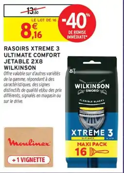 Intermarché WILKINSON RASOIRS XTREME 3 offre