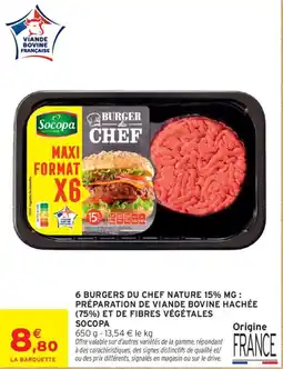 Intermarché Socopa Burger du Chef offre