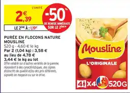 Intermarché Mousline Purée en flocons nature offre