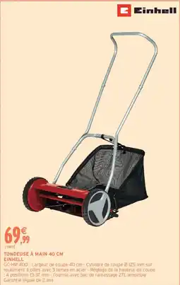 Intermarché Einhell Tondeuse à main 40 cm offre