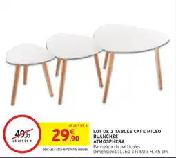 Intermarché ATMOSPHERA Tables cafe Mileo offre