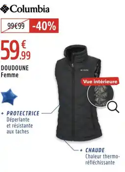 Intersport Columbia DOUDOUNE Femme offre
