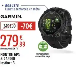 Intersport GARMIN MONTRE GPS & CARDIO Instinct 3 offre