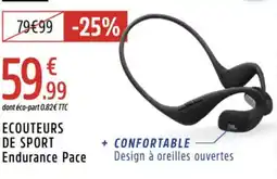 Intersport JBL ECOUTEURS DE SPORT Endurance Pace offre