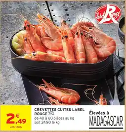 Intermarché Label Rouge Crevettes Cuites offre
