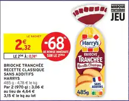 Intermarché Harrys Brioches Tranchées offre