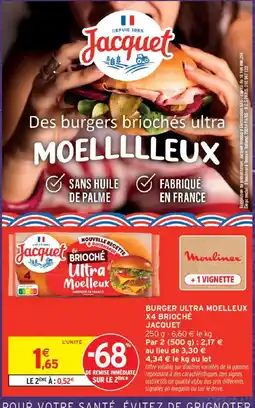 Intermarché Jacquet Burger ultra moelleux offre