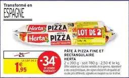 Intermarché Herta Pâte à pizza fine et rectangulaire offre