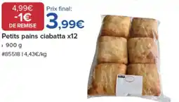Costco Petits pains ciabatta offre