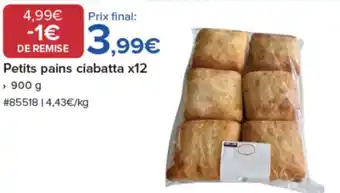 Petits pains ciabatta