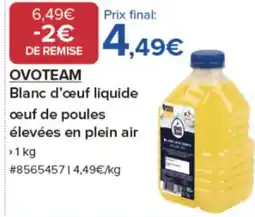 Costco OVOTEAM Blanc d'œuf liquide offre