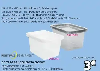 JYSK Boîte de rangement basic box offre