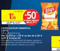 Intermarché Contact Lay's Chips saveur emmental offre