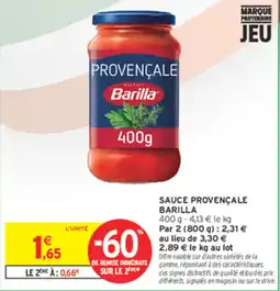 Intermarché Contact Barilla Sauce Provençale offre