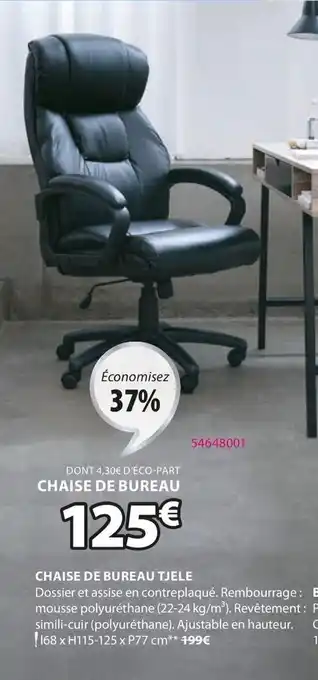 JYSK Chaise de bureau tjele offre