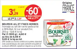 Intermarché Contact Boursin Ail et Fines Herbes offre