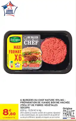 Intermarché Contact Socopa Burger du Chef offre