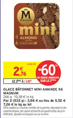 Intermarché Contact Magnum Glace bâtonnet mini amande offre