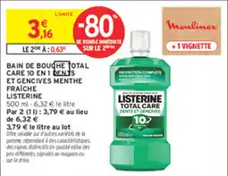 Intermarché Contact Listerine Bain de bouche Total Care offre