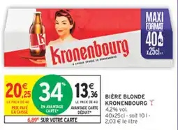 Intermarché Contact Kronenbourg Bière blonde offre