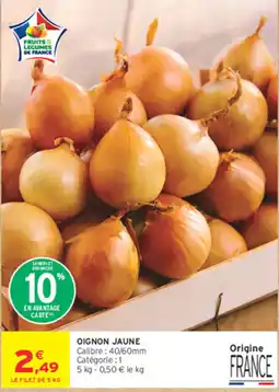 Intermarché Contact OIGNON JAUNE offre