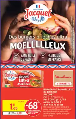 Intermarché Contact Jacquet burger ultra moelleux x4 brioché offre