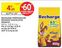Intermarché Contact Nesquik Recharge offre