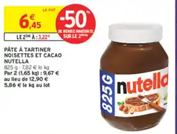 Intermarché Contact Nutella Pâte à tartiner noisettes et cacao offre