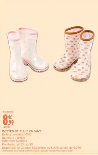 BOTTES DE PLUIE ENFANT