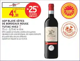 Intermarché Contact TUTIAC AOP BLAYE CÔTES DE BORDEAUX ROUGE offre