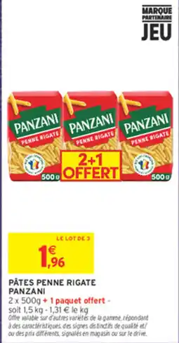 Intermarché Contact PANZANI PÂTES PENNE RIGATE offre