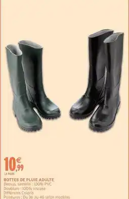 Intermarché Bottes de pluie adulte offre
