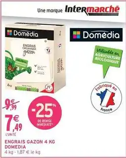 Intermarché Domédia - engrais gazon 4 kg offre