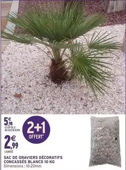 Intermarché Sac de graviers décoratifs concassés blancs 10 kg offre